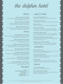5 Star Hotel Menu