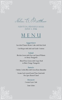 Sample Wedding Menu Danal Bjgmc Tb Org