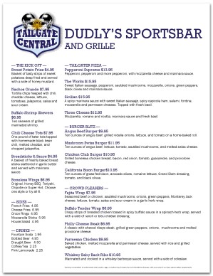 Fantasy Football Menu