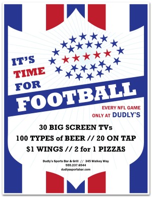 Sports Bar Football Flyer