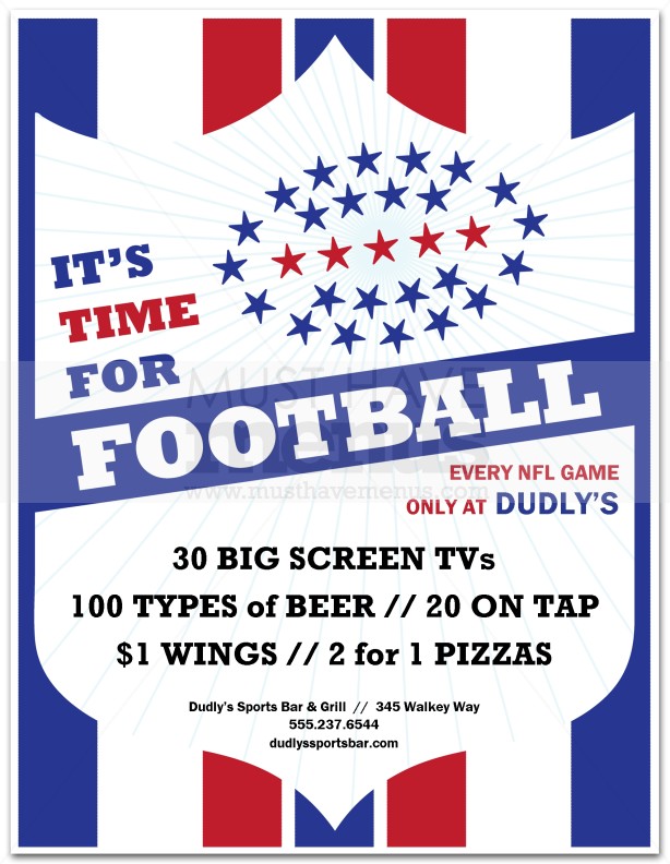 Sports Bar Football Flyer | page 1