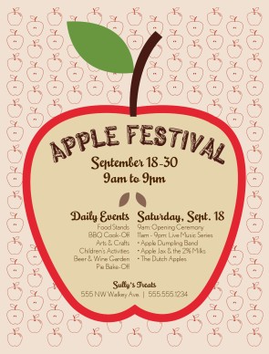 apple festival flyer restaurant flyer festival flyers