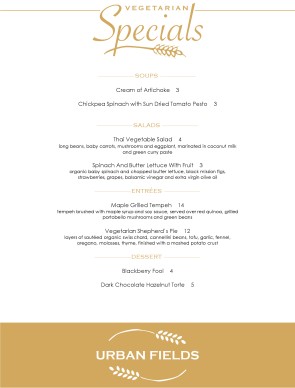 healthy vegetarian specials menu template archive