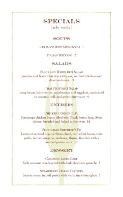 Daily Special Menu - freewordtemplates.net Restaurant daily special menu template