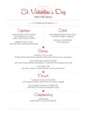 St Valentines Day Menu