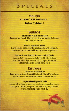 Mexican Restaurant Menu Daily Specials Mexican Restaurant Menu Daily Specials