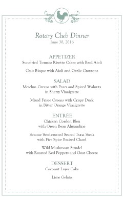buffet menu templates