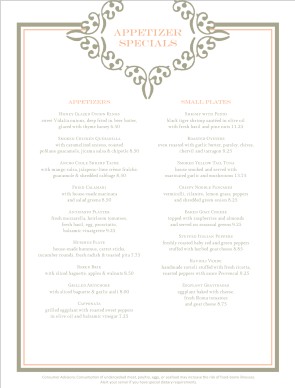 Sample <strong>Restaurant</strong> Dinner <strong>Menu</strong> - thebalancesmb.com Restaurant daily special menu template
