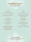 Upscale Mothers Day Menu