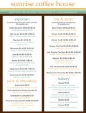 Coffee Menu