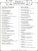Coffee Board Menu
