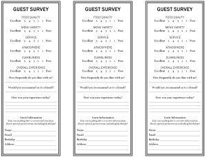 survey card templates