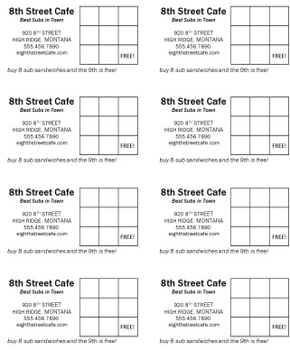 reward card template