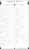 Elegant Thai Menu