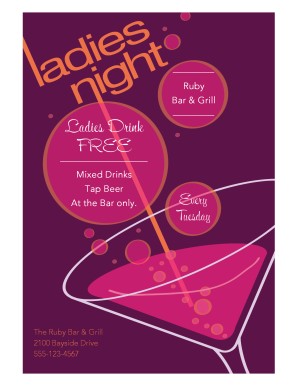 ladies night flyer restaurant flyer ladies night flyer