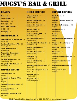 Beer menu com