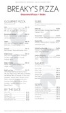 Chicago Pizza Menu