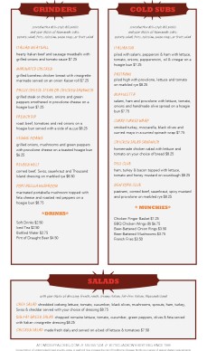 deli menu templates