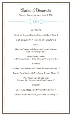 french menu template