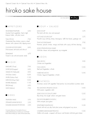 View Japanese Menu