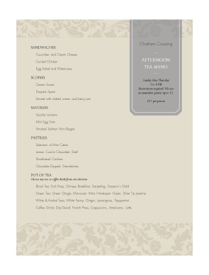 Afternoon Tea Menu Design Templates By Musthavemenus Customize Afternoon Tea Menu