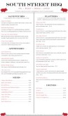 Backyard Barbecue Long Menu