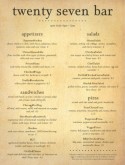 American Beer Food Menu