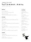 Restaurant Halloween Menu