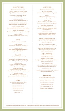 Customize Fancy French Menu Page