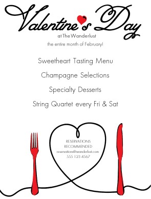 s day dinner flyer template
