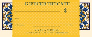 restaurant gift certificate templates