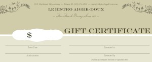 free restaurant gift certificate template