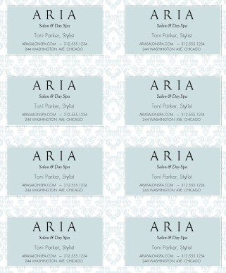 spa menu card