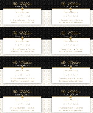 salon menu template