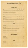 Gourmet Pizzeria Menu