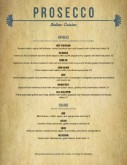 Elegant Italian Menu