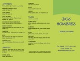 Colorful Mexican Takeout Menu