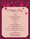 American Mothers Day Menu