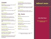 Drink Specials Folding Menu