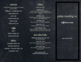 American Coffee Trifold Menu