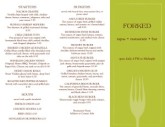Bar Restaurant Takeaway Menu