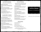 Barbeque Restaurant Takeout Menu