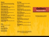 Burger Bar Takeout Menu