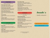 American Style Trifold Menu