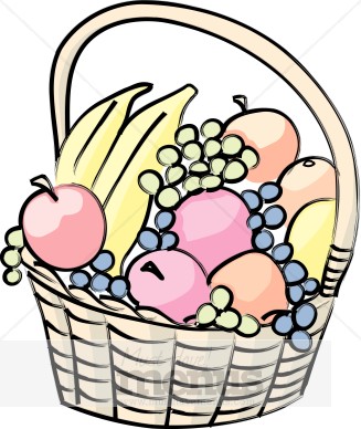 Basket Of Fruit Clipart Picnic Clipart