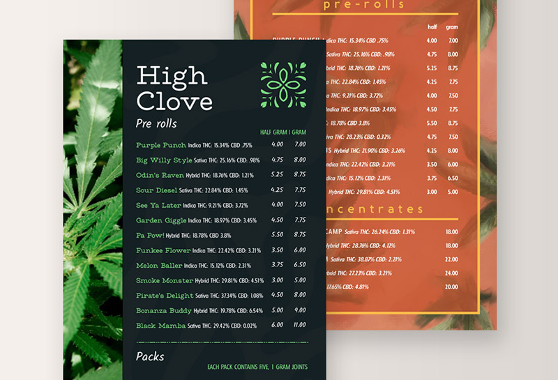 Dispensary Menu Templates MustHaveMenus