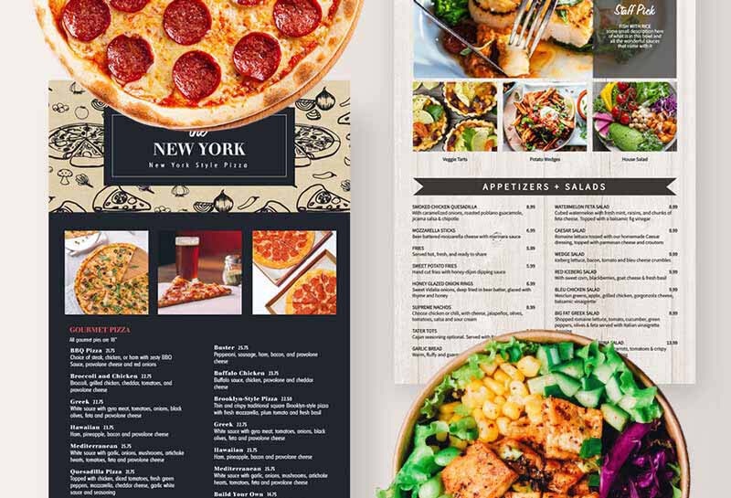 food menu design template