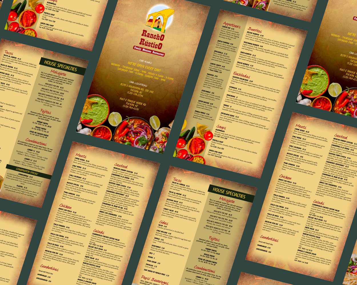 Graphic Design for family menus