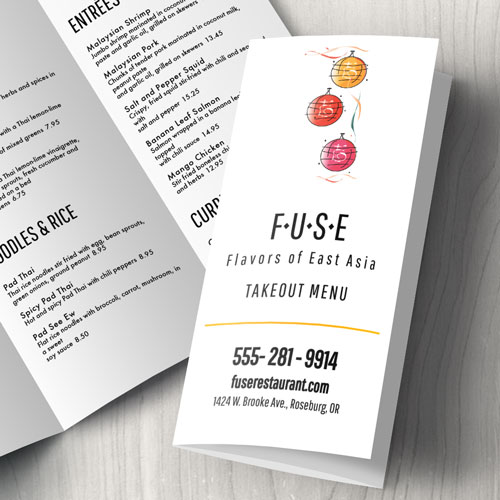 Asian Fusion Takeout Menu