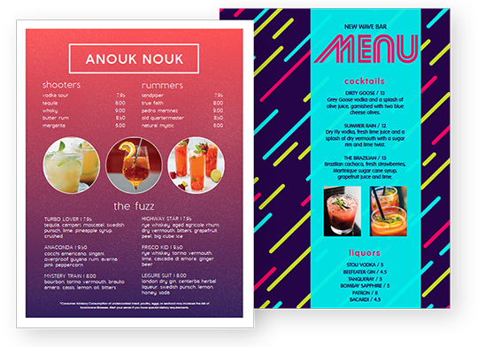 Design Bar Menus